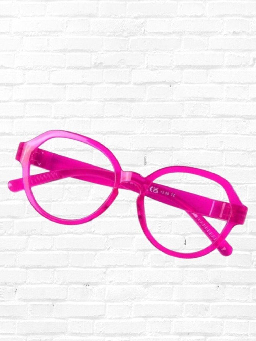 Retro Oversize Pink Reading Glasses +2.50 Readers
